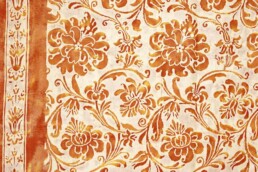 Tessuto stampato ‘Cimarosa’. Mariano Fortuny; Venezia, 1930-1940. Diagonale stampato; cotone.