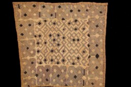 Shoowa, Central Africa, Kuba culture, XX cent. Woven raffia with velvet-effect embroidery